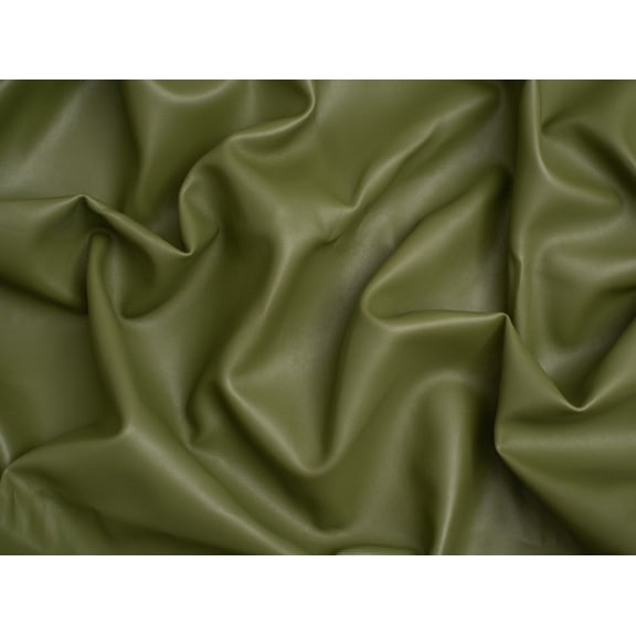Minerva Core Range Heavy Faux Leather Fabric Olive Green - per yard