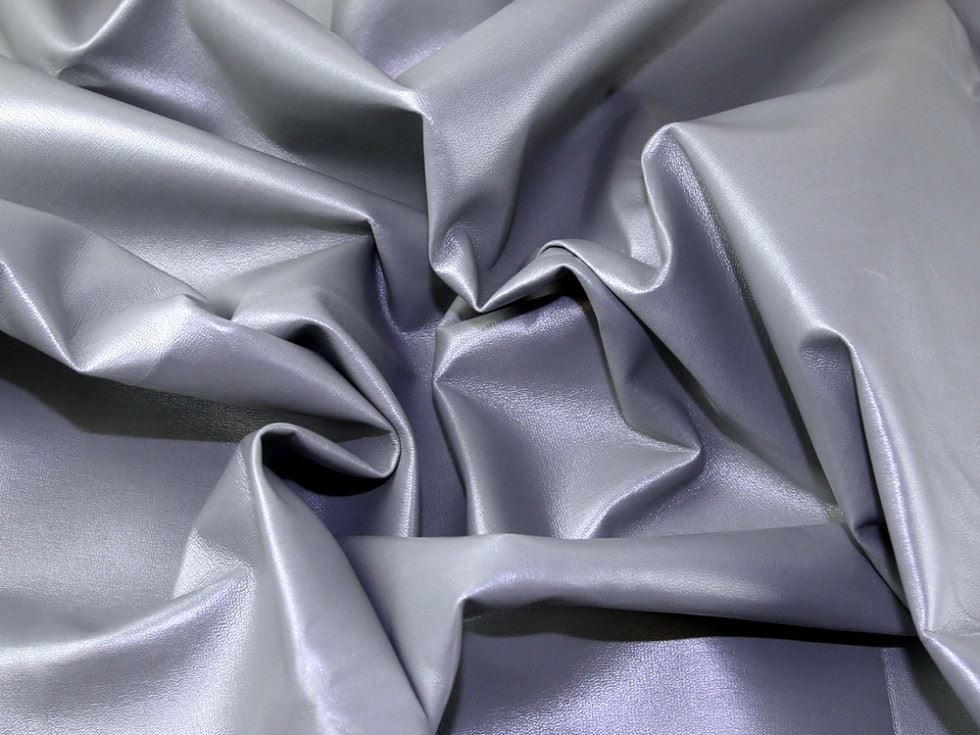 Minerva Core Range Heavy Faux Leather Fabric Silver Grey - per yard