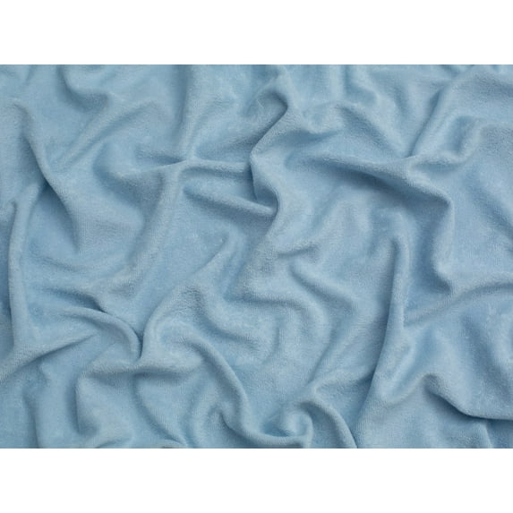 Minerva Core Range One Sided Cotton Towelling Fabric Light Blue - per yard