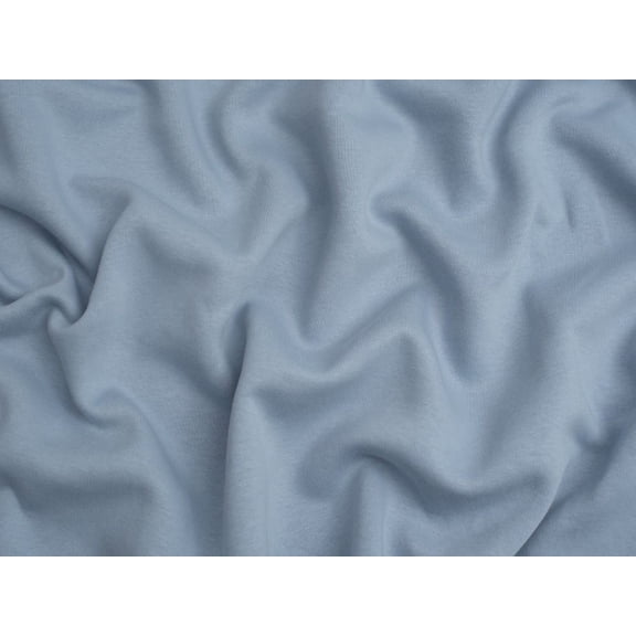 Minerva Core Range Polycotton Fleece Back Sweatshirt Stretch Knit Fabric Cloud Blue - per yard