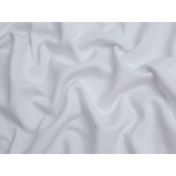 Minerva Core Range Recycled Fleece Back Sweatshirt Stretch Knit Fabric White - per yard