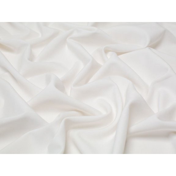 Minerva Core Range Stretch Woven Gabardine Twill Fabric White - per yard