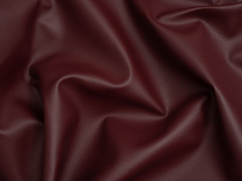 Minerva Core Range Textured Faux Leather Fabric Bordeaux - per yard