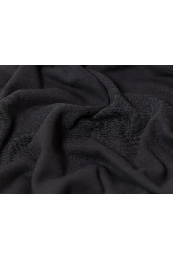 Tubular Ribbing Stretch Knit Fabric Black - per yard