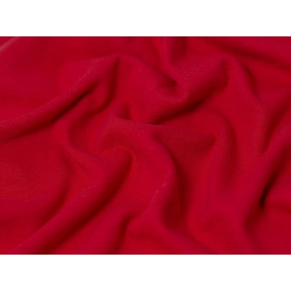 Minerva Core Range Tubular Ribbing Stretch Knit Fabric Cherry - per yard