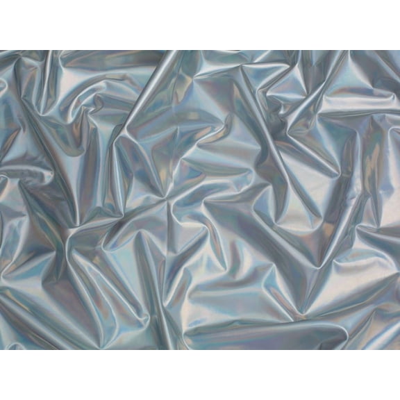 Minerva Core Range Unicorn Metallic Activewear Lycra Four Way Stretch Knit Fabric Multi Silver - per yard