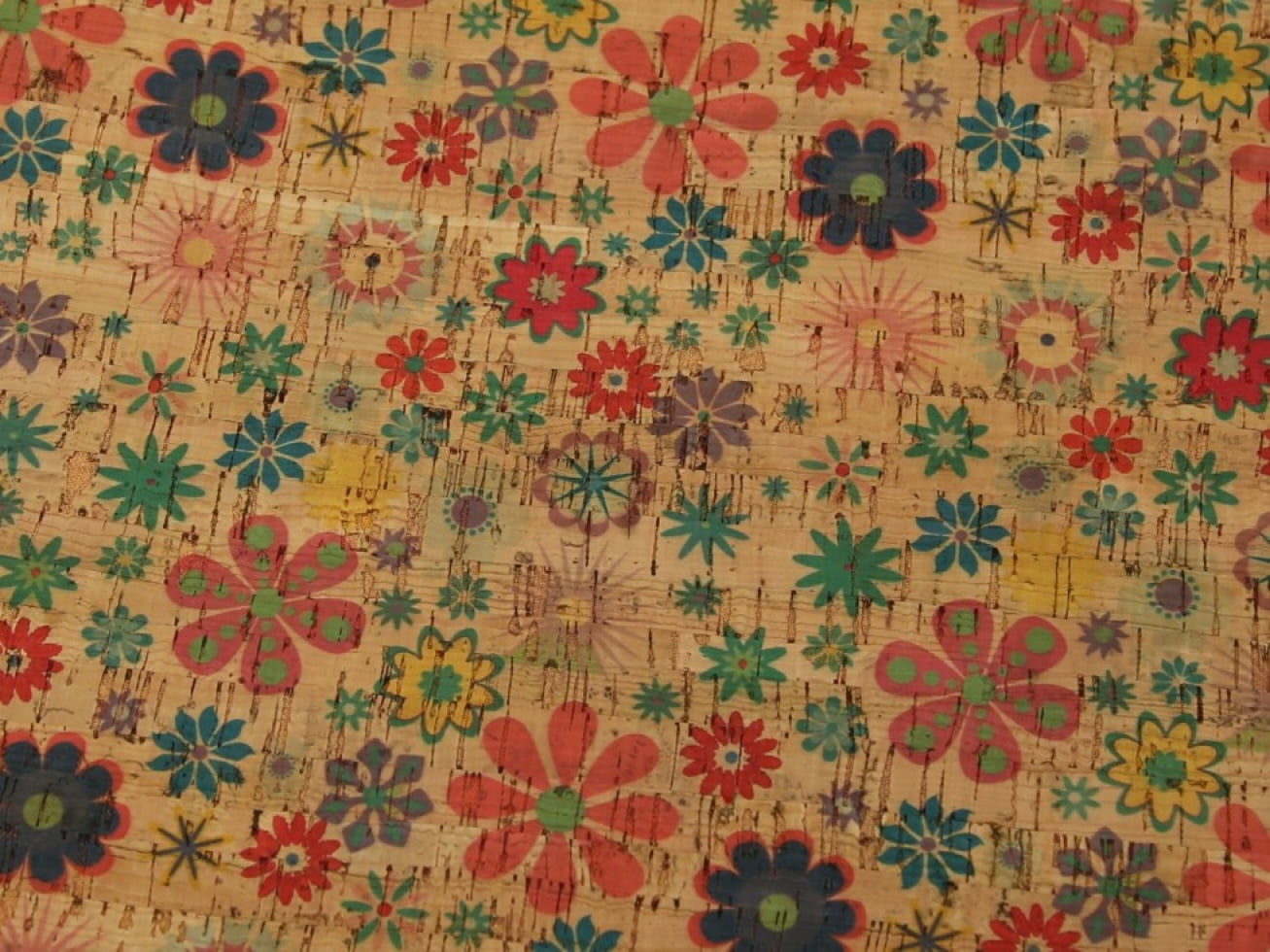 Minerva Cork Leather Fabric Natural - per yard