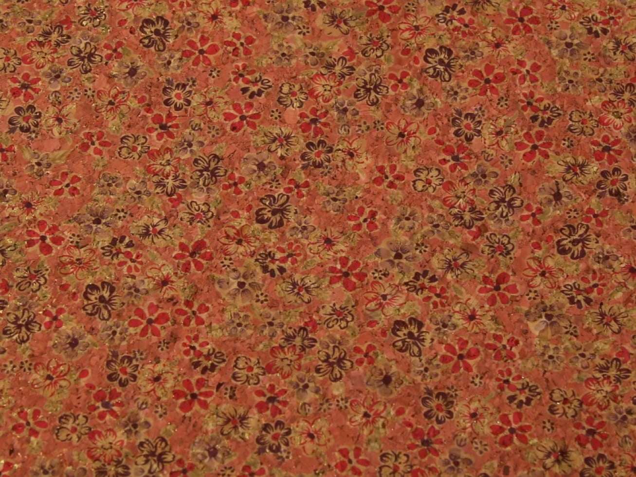 Minerva Cork Leather Fabric Red - per yard