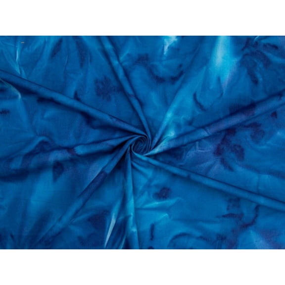 Minerva Cotton Batik Fabric Blue Multi - per yard