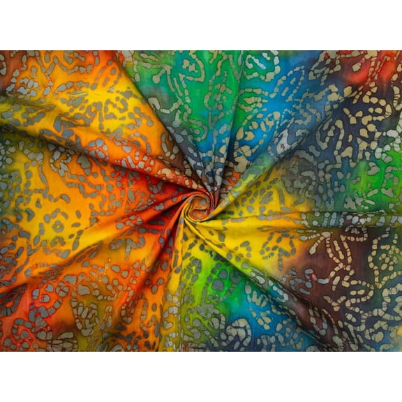 Minerva Cotton Batik Fabric Multi - per yard