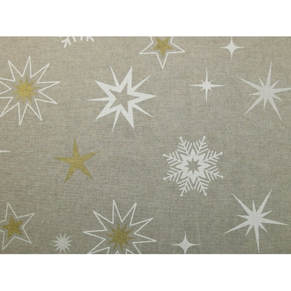 Minerva Cotton Canvas Fabric Gold on Beige - per yard