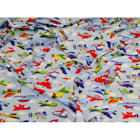 Minerva Cotton Jersey Stretch Knit Fabric Baby Blue - per yard