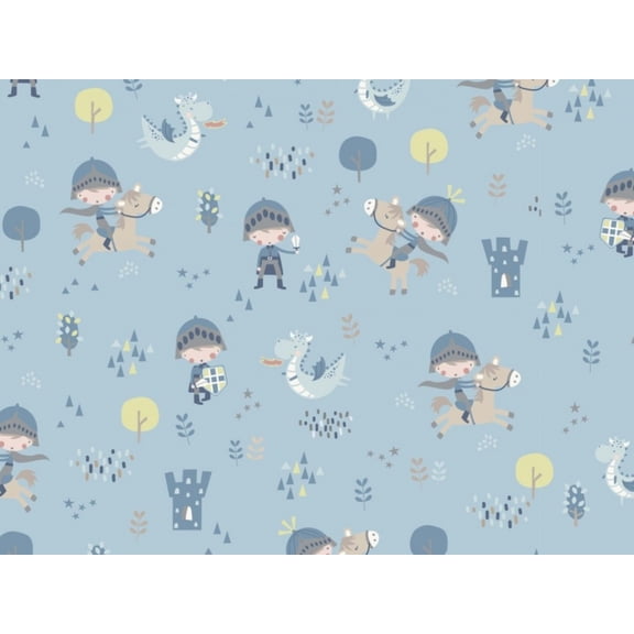 Minerva Cotton Jersey Stretch Knit Fabric Blue - per yard