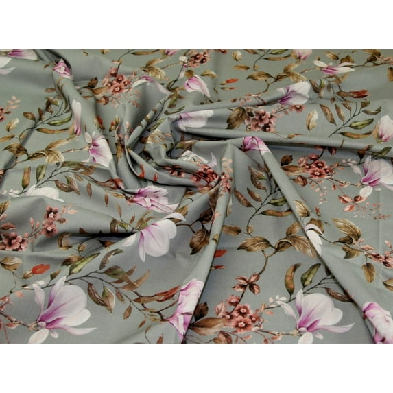 Minerva Cotton Lawn Fabric Grey - per yard