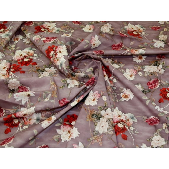 Minerva Cotton Lawn Fabric Mauve - per yard