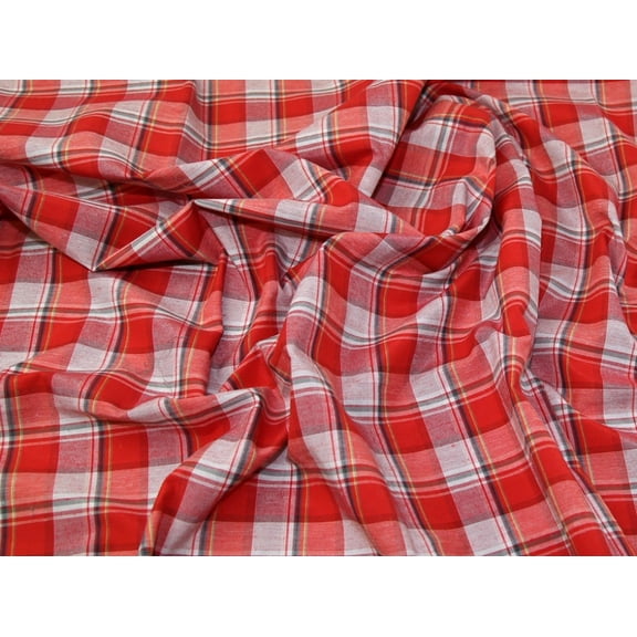Minerva Cotton Shirting Fabric Red - per yard