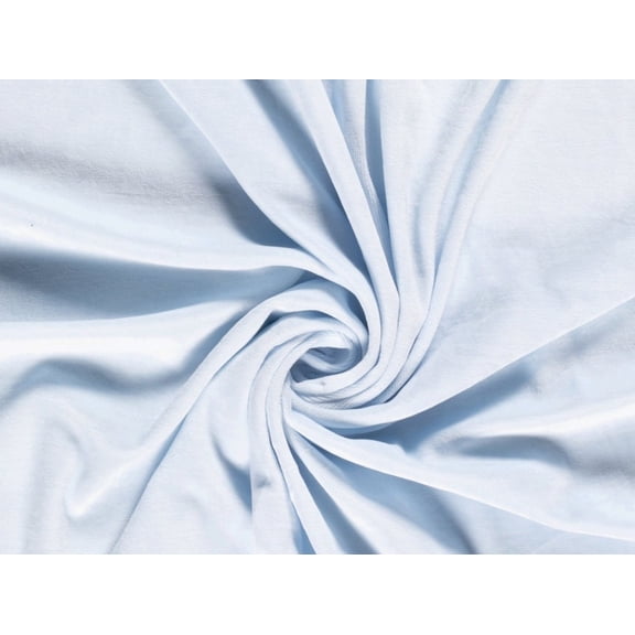 Minerva Cotton Velour Stretch Knit Fabric Pastel Blue - per yard