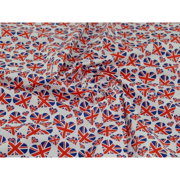 Minerva Deadstock 100% Craft Cotton Fabric Red White & Blue - per yard