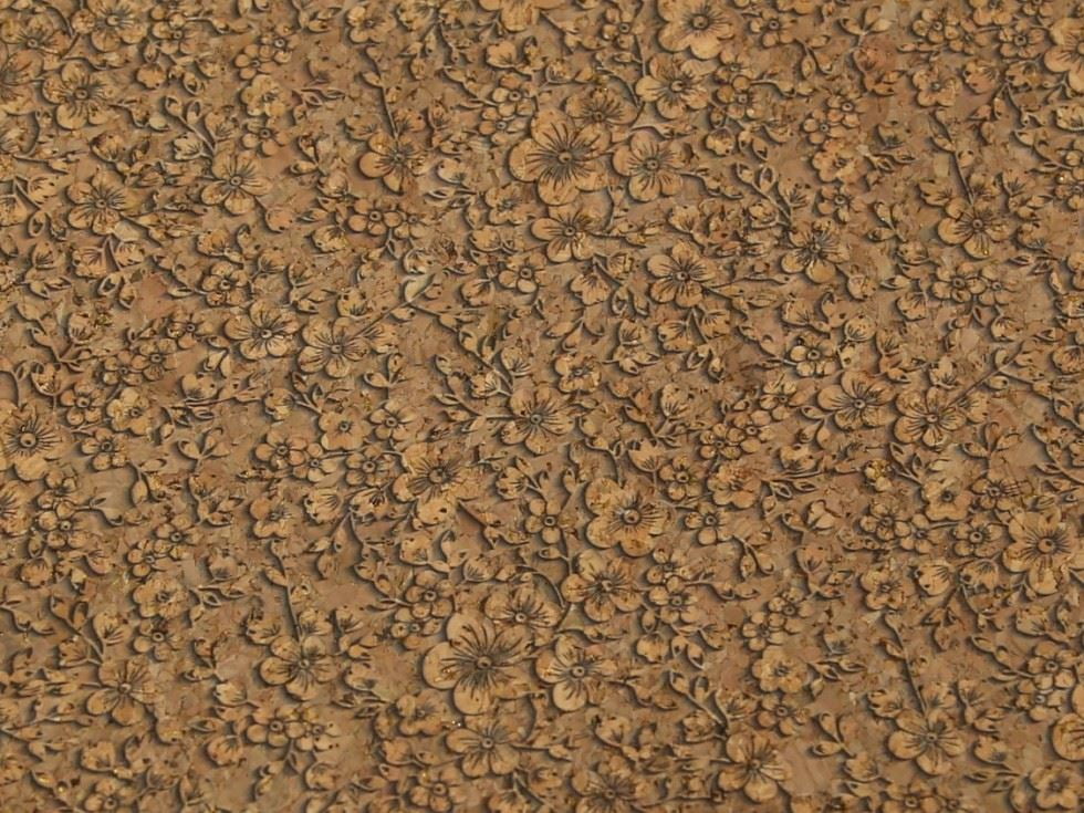 Minerva Deadstock Cork Leather Fabric Brown - per yard