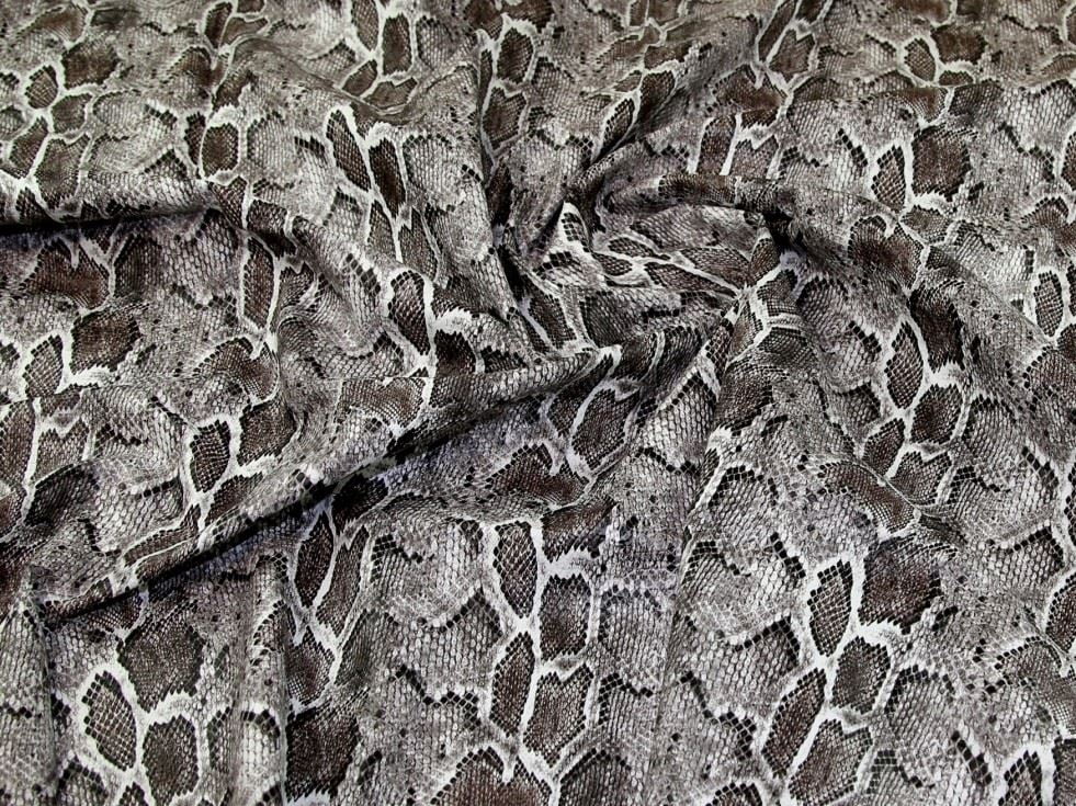 Minerva Deadstock Faux Leather Fabric Pewter - per yard