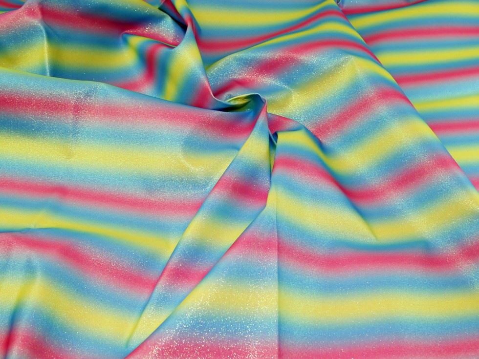 Minerva Deadstock Glitter Faux Leather Fabric Multicoloured - per yard