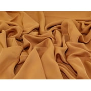 Minerva Deadstock Nida Polyester Crepe Fabric Camel - per yard