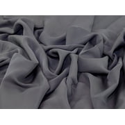 Minerva Deadstock Nida Polyester Crepe Fabric Grey - per yard