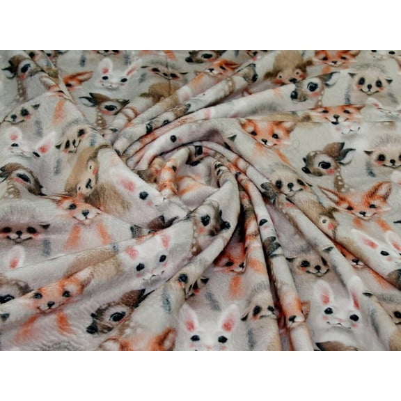 Minerva Deadstock Plush Cuddle Fleece Fabric Beige - per yard