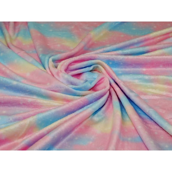 Minerva Deadstock Plush Cuddle Fleece Fabric Multicoloured - per yard