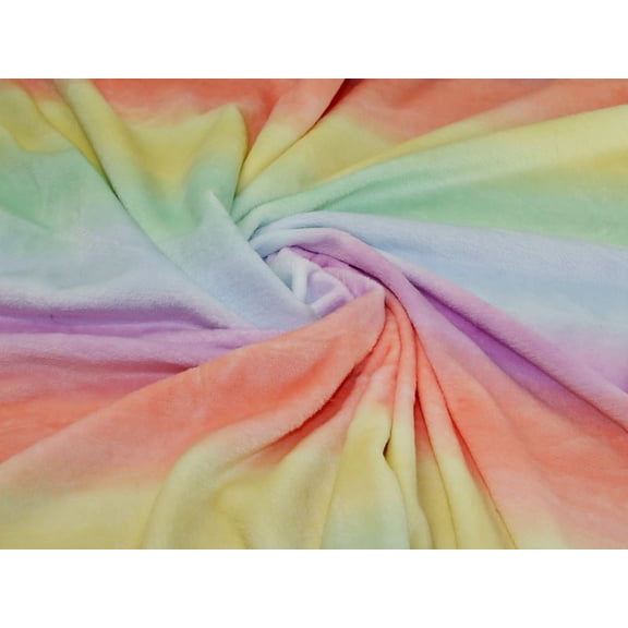 Minerva Deadstock Plush Cuddle Fleece Fabric Multicoloured - per yard