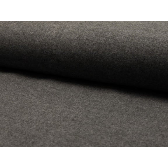 Minerva Deadstock Roberto Wool Blend Coating Fabric Grey - per yard