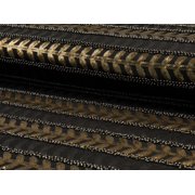 Minerva Deadstock Sequin Mesh Fabric Black & Gold - per yard
