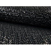 Minerva Deadstock Sequin Stretch Velvet Knit Fabric, Black and Silver Solid for Dressmaking, 53" Wide, By the Yard