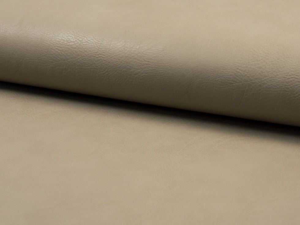 Minerva Deadstock Textured Faux Leather Fabric Beige - per yard