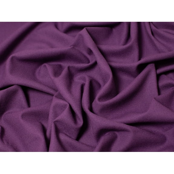Minerva Deluxe 100% Wool Crepe Fabric Aubergene - per yard