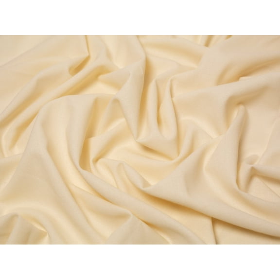Minerva Deluxe 100% Wool Crepe Fabric Ivory Cream - per yard
