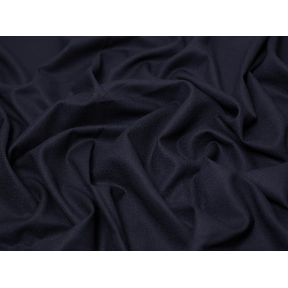Minerva Deluxe 100% Wool Crepe Fabric Navy Blue - per yard