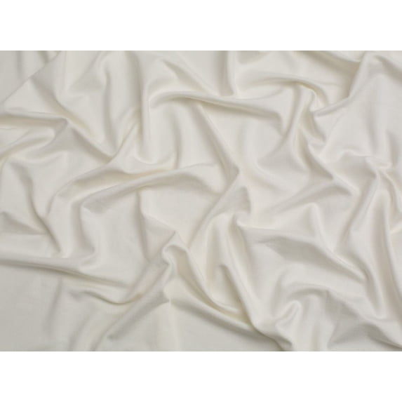 Minerva EcoVero Viscose Jersey Stretch Knit Fabric Ivory - per yard