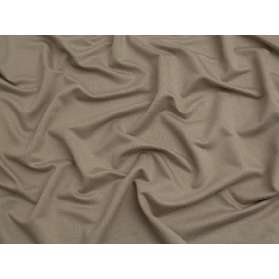Minerva EcoVero Viscose Loop Back Jersey Stretch Knit Fabric Taupe - per yard