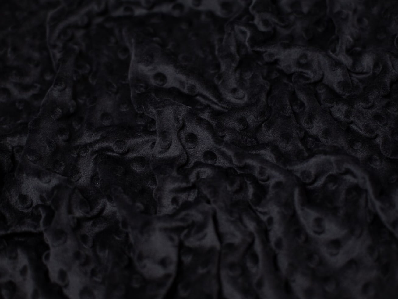 Minerva Embossed Dimple Plush Fleece Fabric Black - per yard - Walmart.com