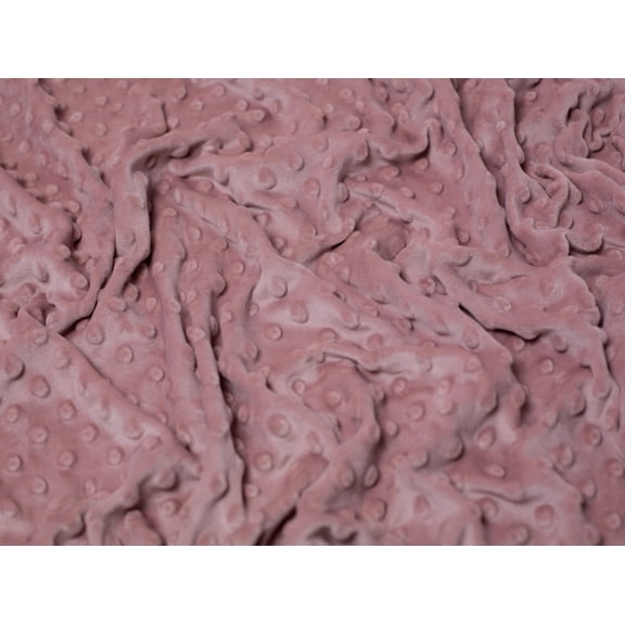 Minerva Embossed Dimple Plush Fleece Fabric Dusky Pink - per yard