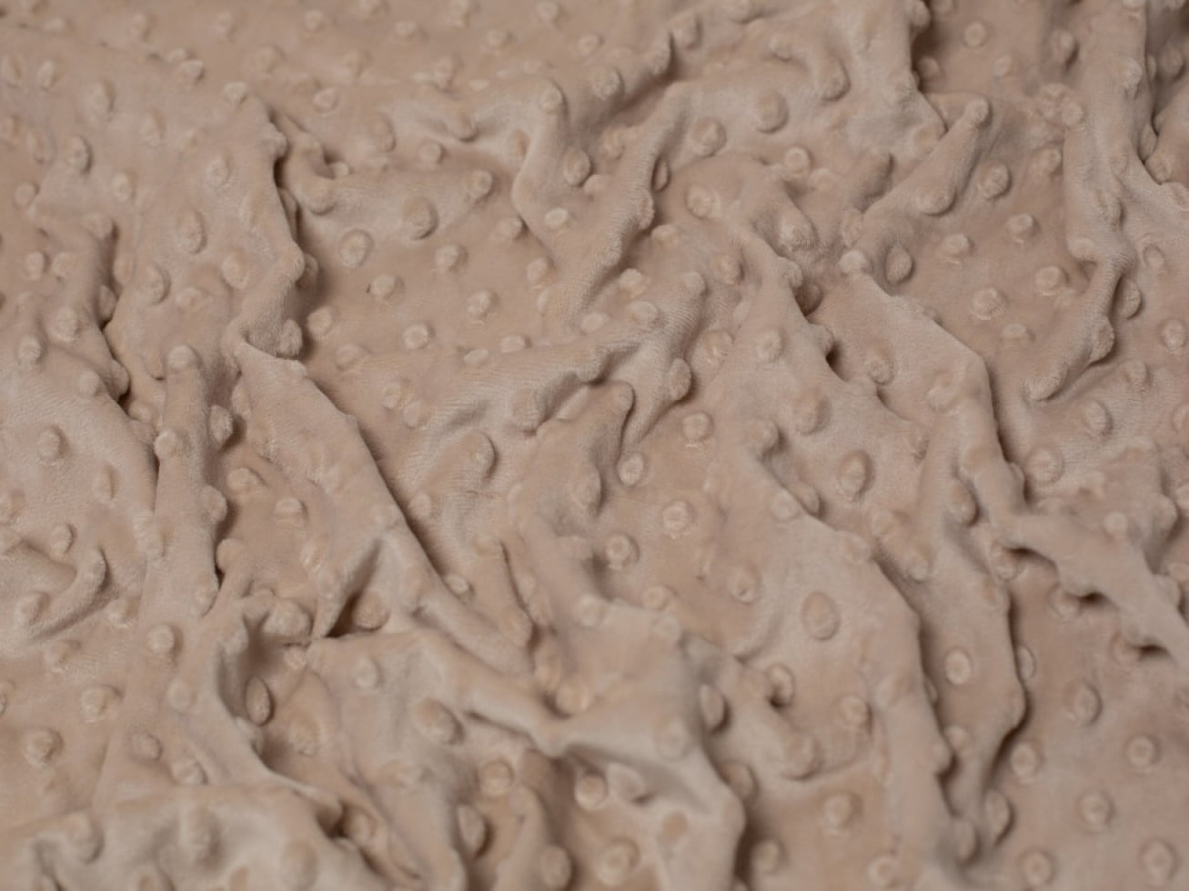 Minerva Embossed Dimple Plush Fleece Fabric Flax - per yard - Walmart.com