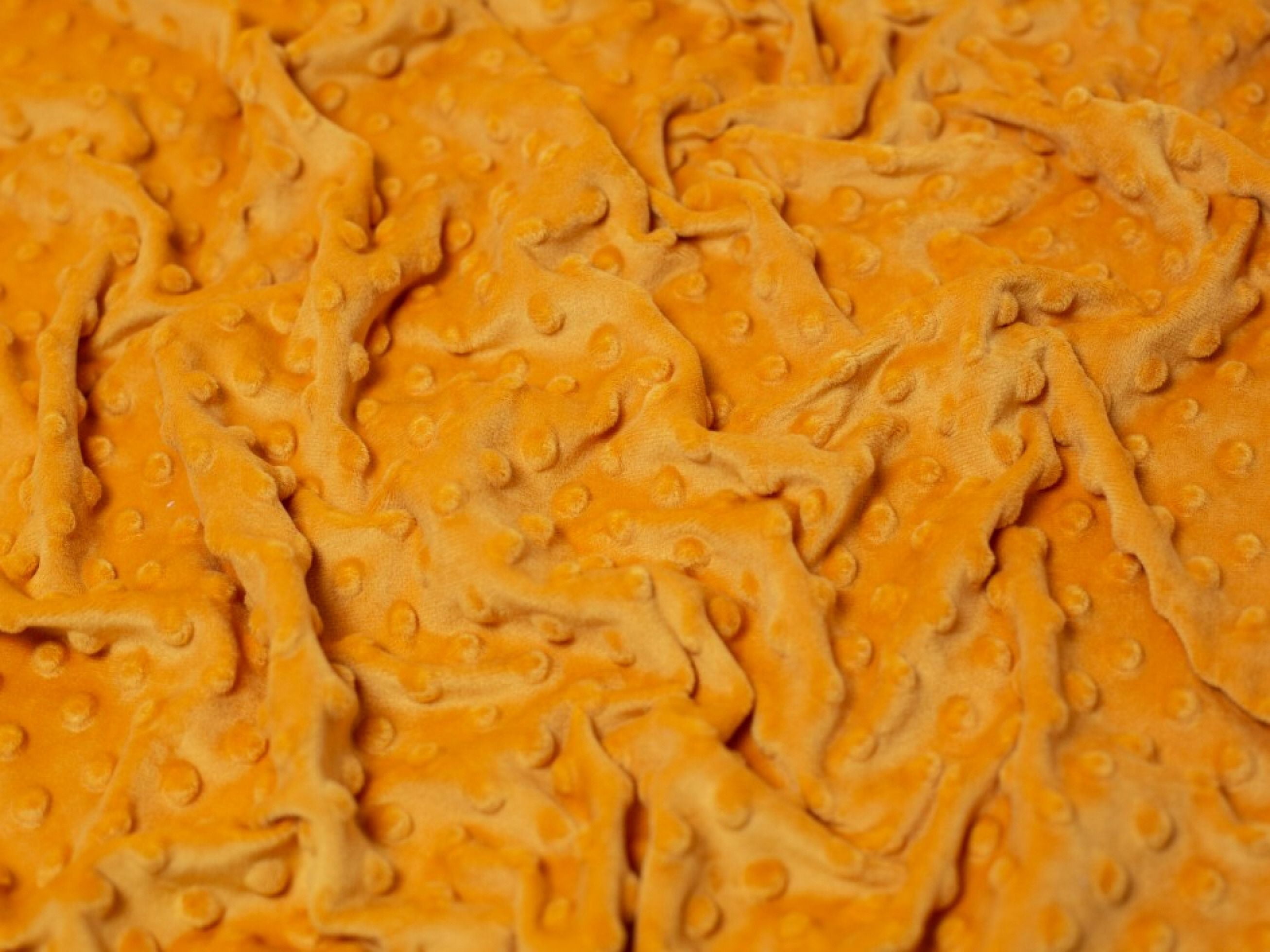 Minerva Embossed Dimple Plush Fleece Fabric Old Gold - per yard ...