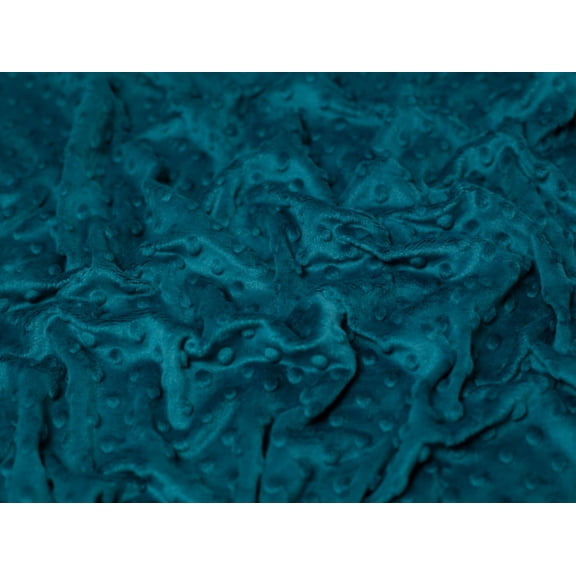 Minerva Embossed Dimple Plush Fleece Fabric Teal - per yard