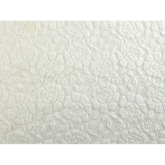 Minerva Embossed Plush Cuddle Fleece Fabric Cream - per yard