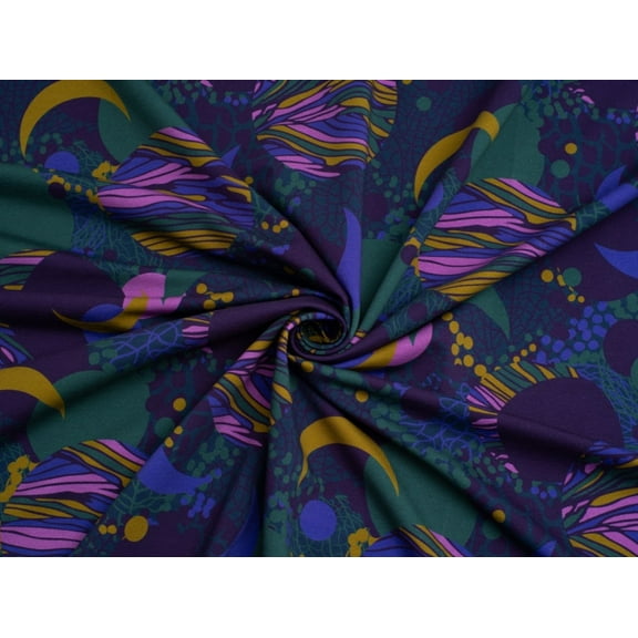 Minerva Exclusive Celestial Motion Loop Back French Terry Fabric - per yard