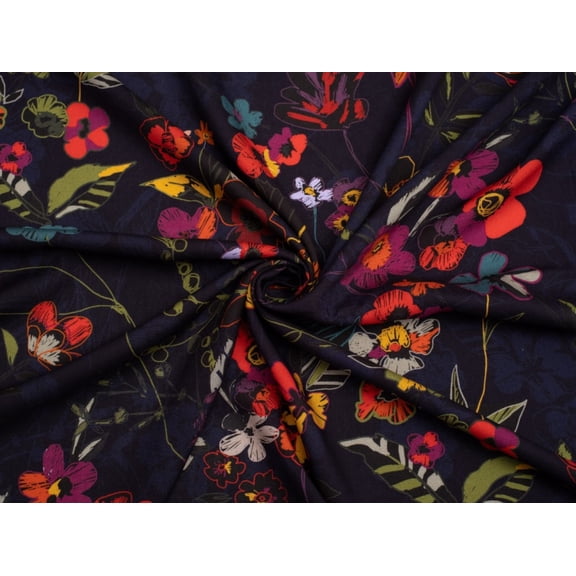 Minerva Exclusive Midsummer Magic Viscose Challis Fabric - per yard
