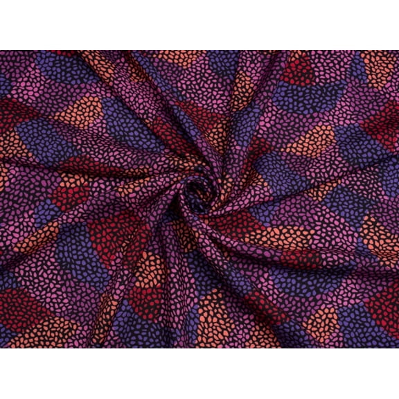 Minerva Exclusive Motley Mosaic Viscose Challis Fabric Orchid - per yard