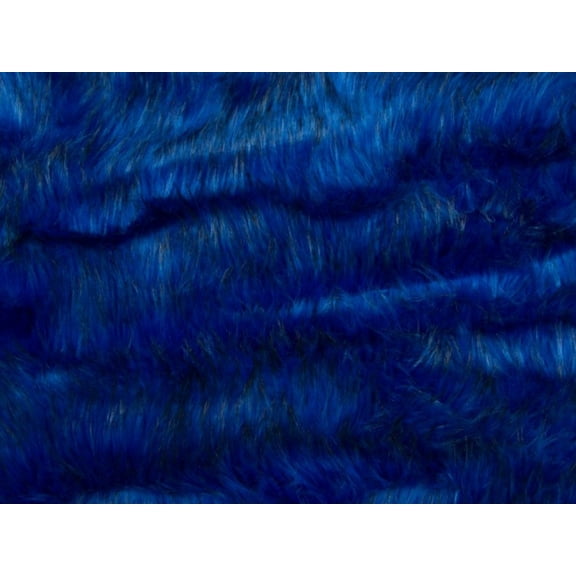 Minerva Fantasy Faux Fur Fabric Blue - per yard