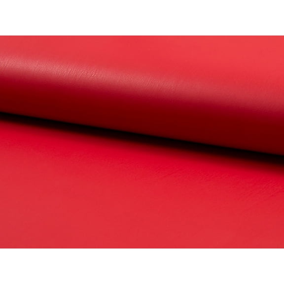 Minerva Faux Suede Back Leather Fabric Red - per yard